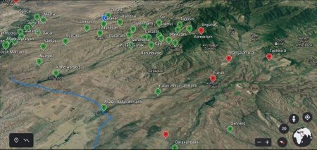 Məngələnata və Uryandağ yüksəklikləri, ardınca Füzuli, oradan da üzü Şuşaya doğru