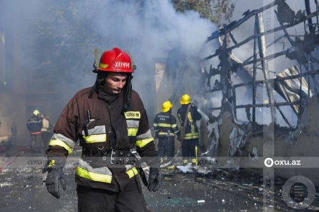 Bakıda binada yanğın: Bir nəfər tüstüdən zəhərlənib, 17 nəfər təxliyə edilib