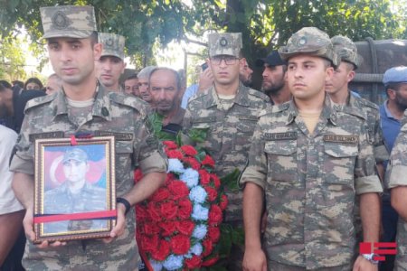 Azərbaycan Ordusunun şəhid olan əsgəri Şəmkirdə dəfn olunub - FOTO - YENİLƏNİB